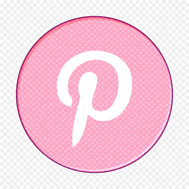 社交网络徽标图标 社交媒体图标 粉色