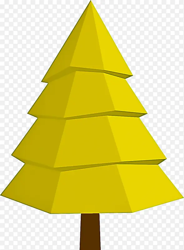 圣诞树 黄色 圣诞装饰