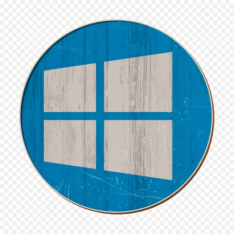 微软图标 绿松石色 蓝色