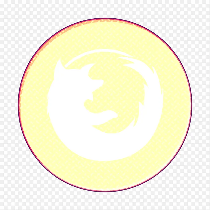 浏览器图标 圆圈 黄色
