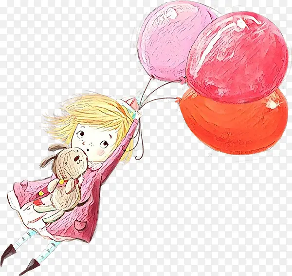 卡通 气球 粉色