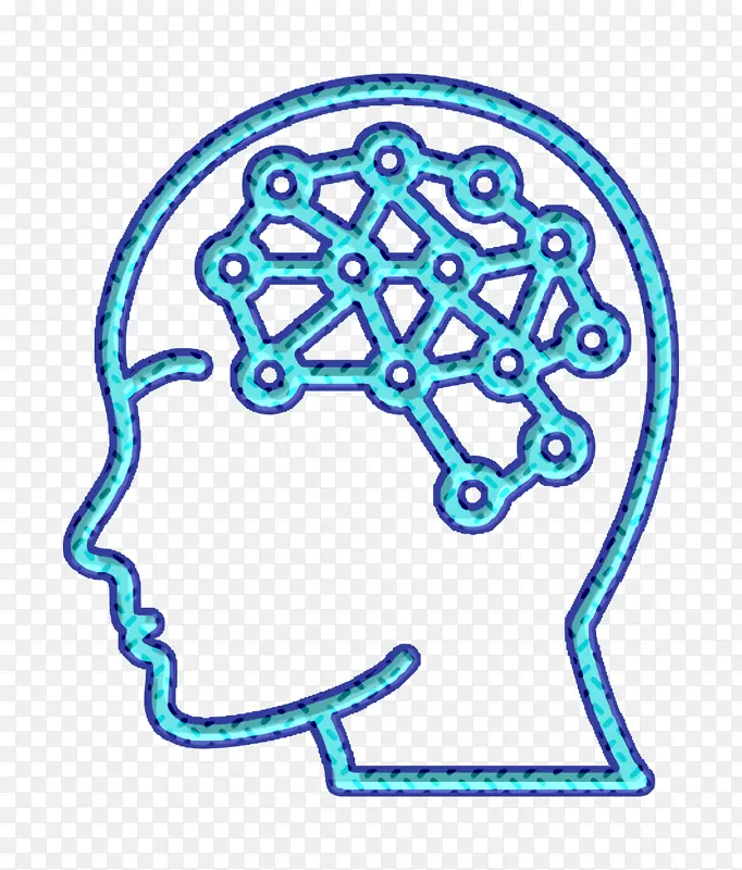 大脑图标 人工智能图标 头部