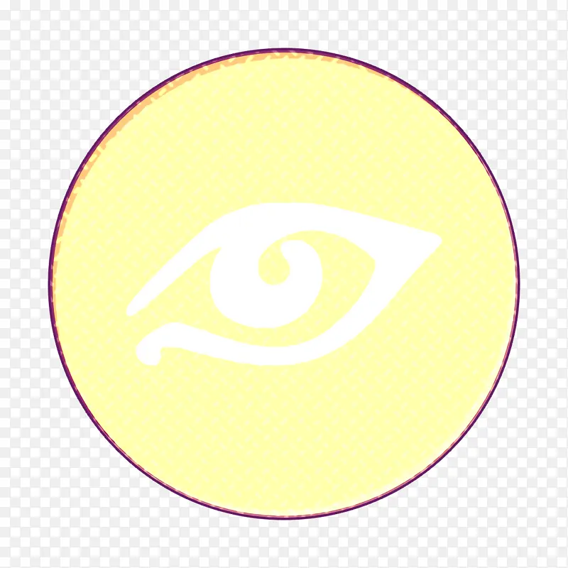 预见图标 圆圈 黄色