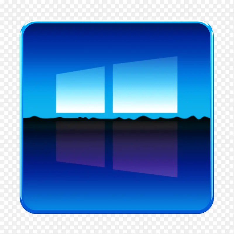 微软图标 蓝色 电蓝色