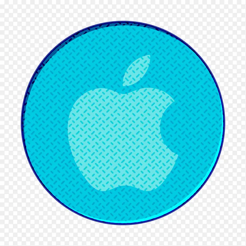 苹果图标 水蓝 绿松石