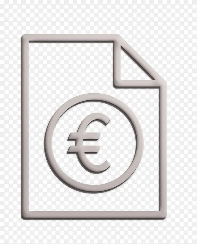 货币图标 文件图标 欧元图标