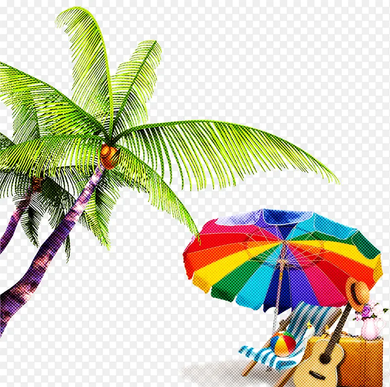 树叶 雨伞 棕榈树