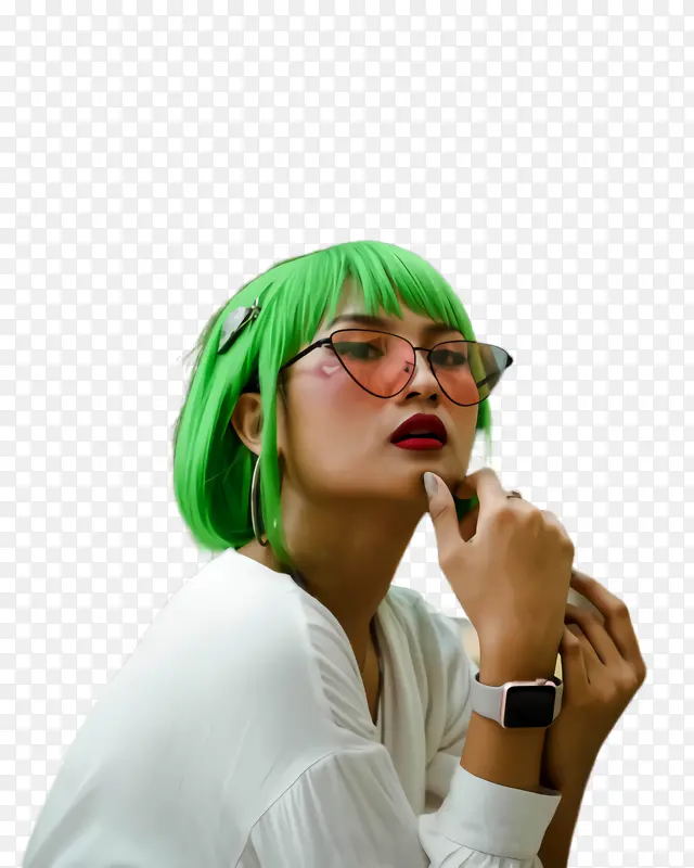 绿色 鼻子 眼镜