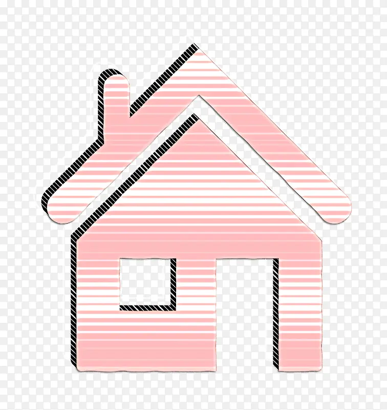 家居图标 粉色 房屋