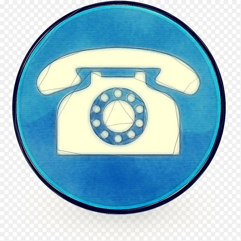 蓝色 圆圈 电话