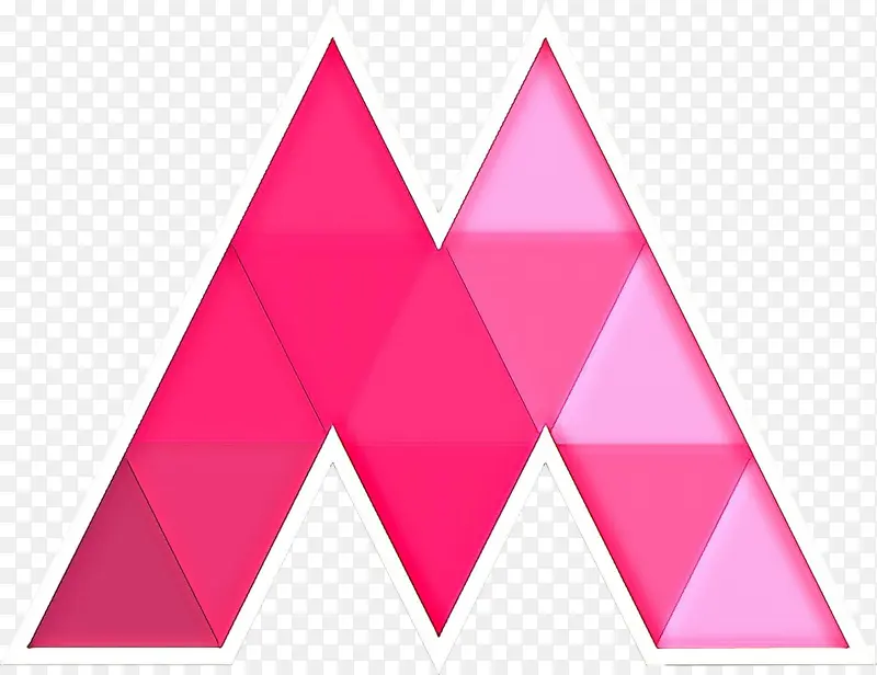 卡通 粉色 三角形