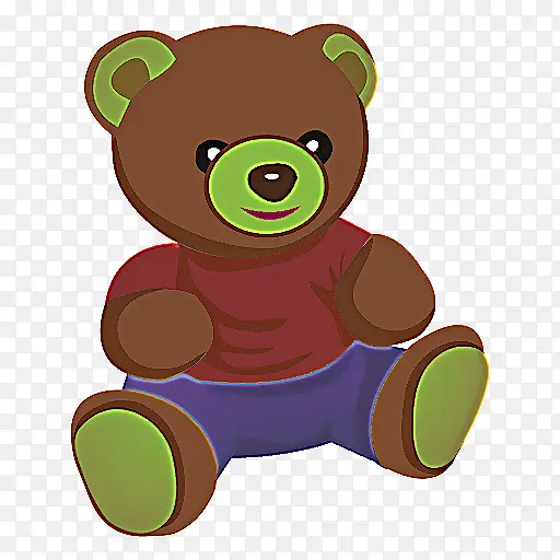 泰迪熊 绿色 玩具