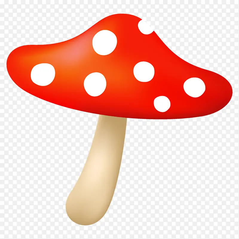 蘑菇 红色 波尔卡圆点