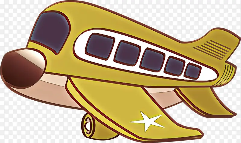 卡通 黄色 飞机