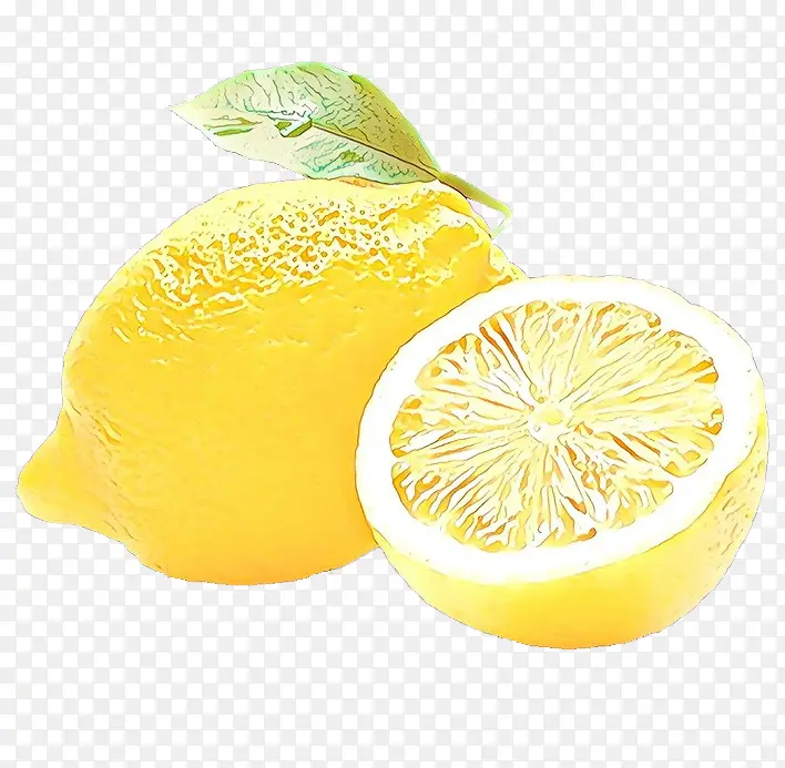 卡通 黄色 柠檬