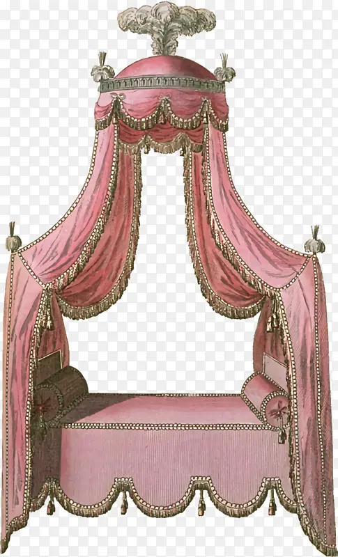 粉色 床 窗帘
