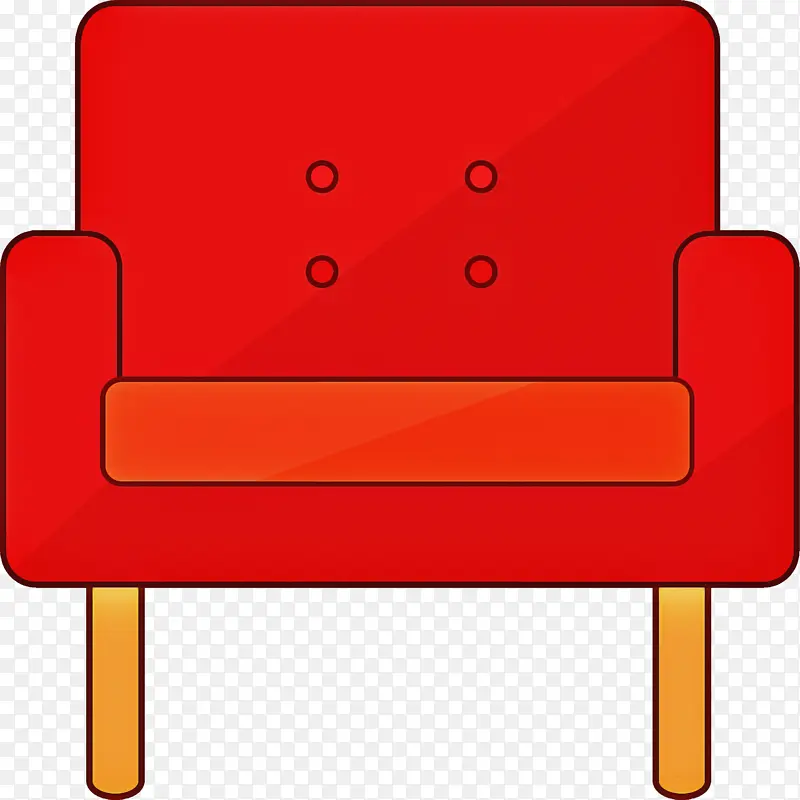 红色 家具 椅子