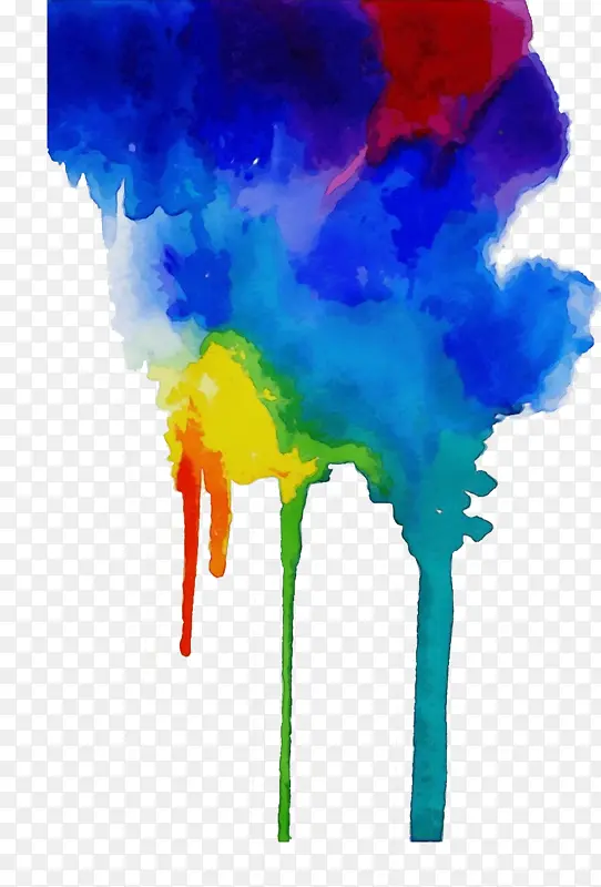 水彩画 油漆 湿墨水