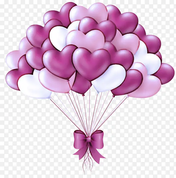 气球 紫色 粉色
