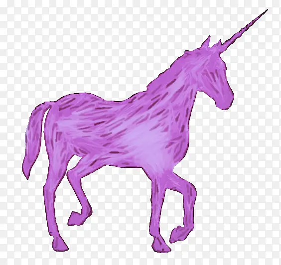 独角兽 紫色 动物形象