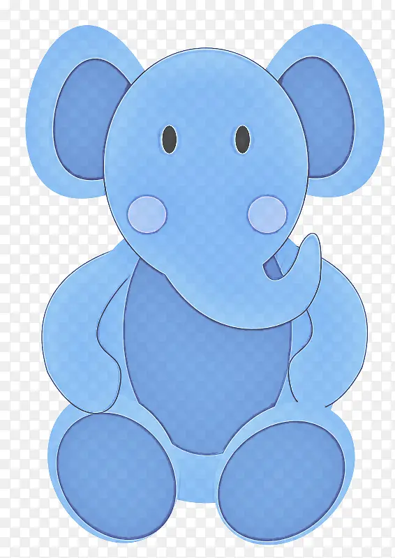 蓝色 卡通 大象