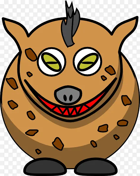 卡通 鼻子 鬣狗
