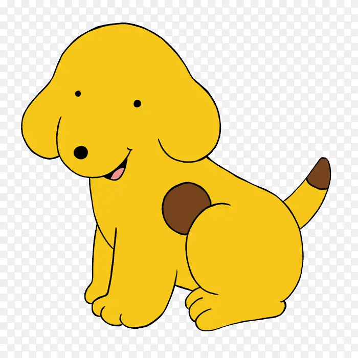 黄色 卡通 小狗
