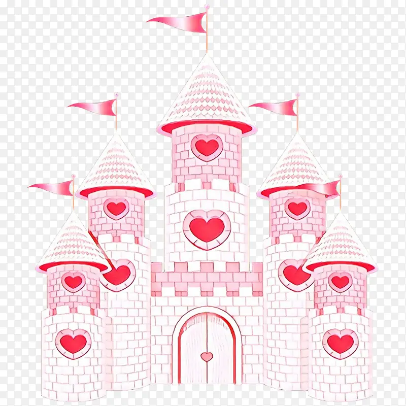 卡通 粉色 城堡