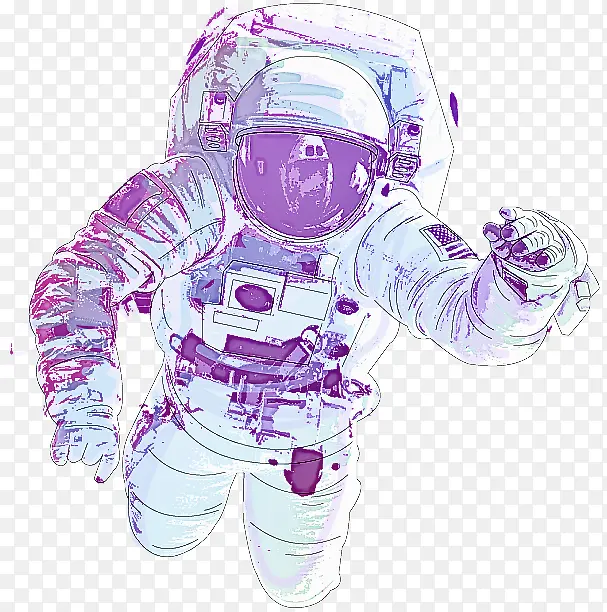 宇航员 紫色 科技