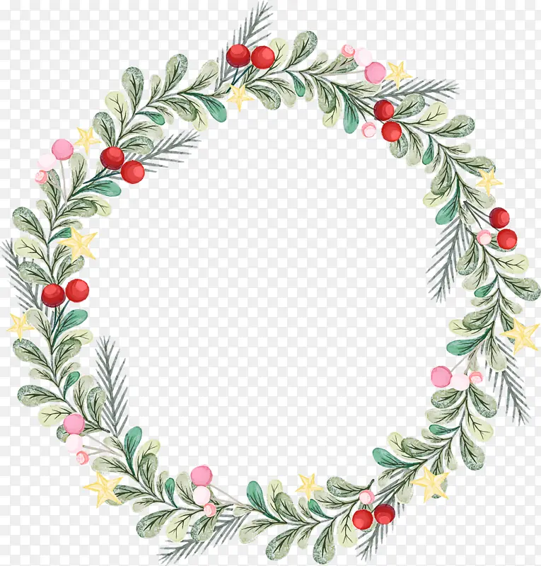 圣诞装饰 树叶 花环