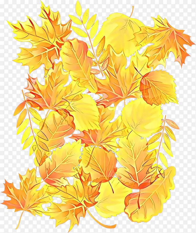卡通 黄色 叶子PNG图片素材下载_图片编号6927480-PNG素材网