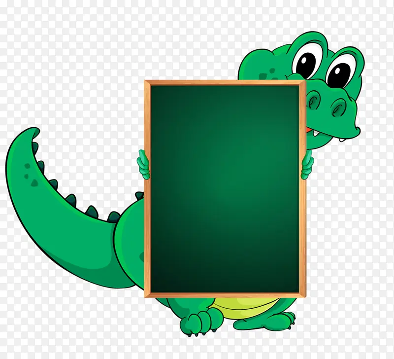 绿色 卡通 鳄鱼