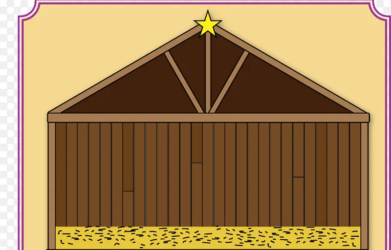 黄色 棚屋 屋顶