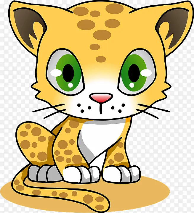 卡通 黄色 中小型猫