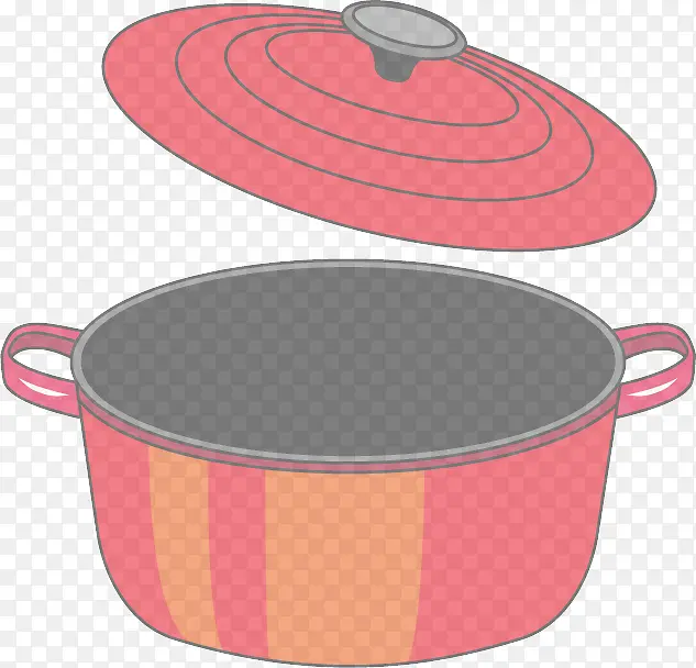 厨具和烤盘 粉色 汤锅
