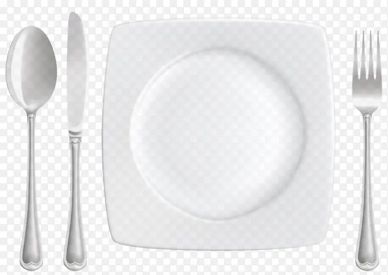餐具 叉子 盘子