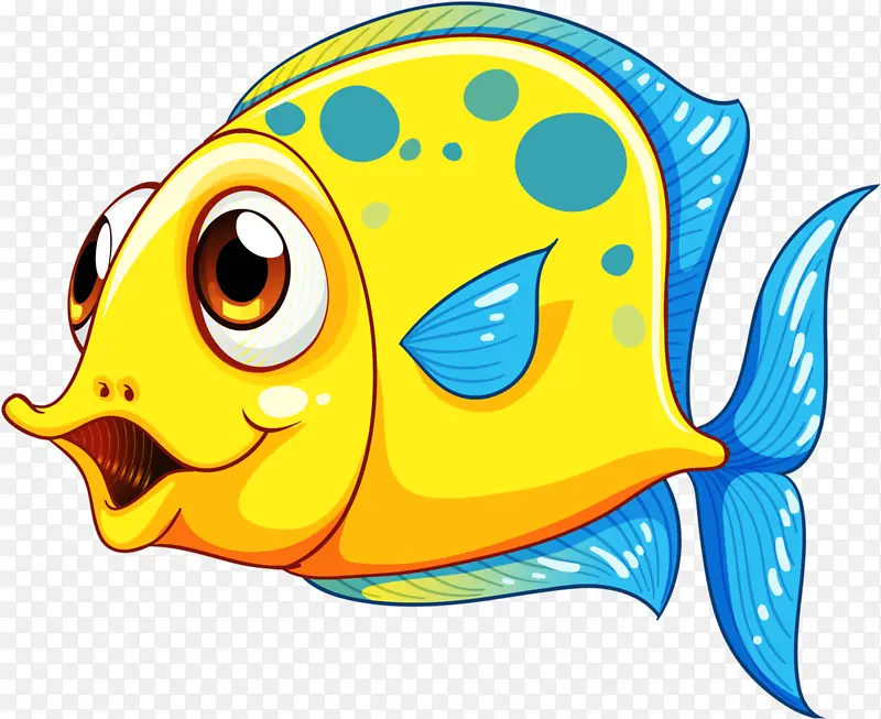 鱼 黄色 卡通