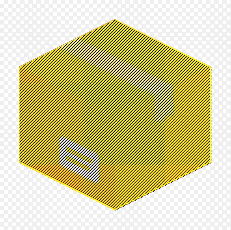 基本平面图标 长方体图标 黄色