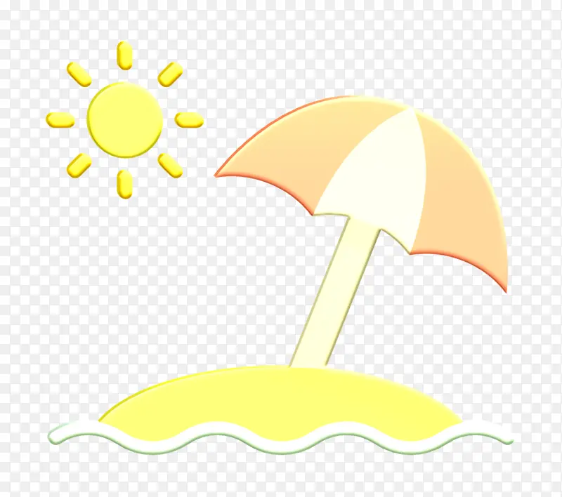 夏季图标 太阳伞图标 海滩图标