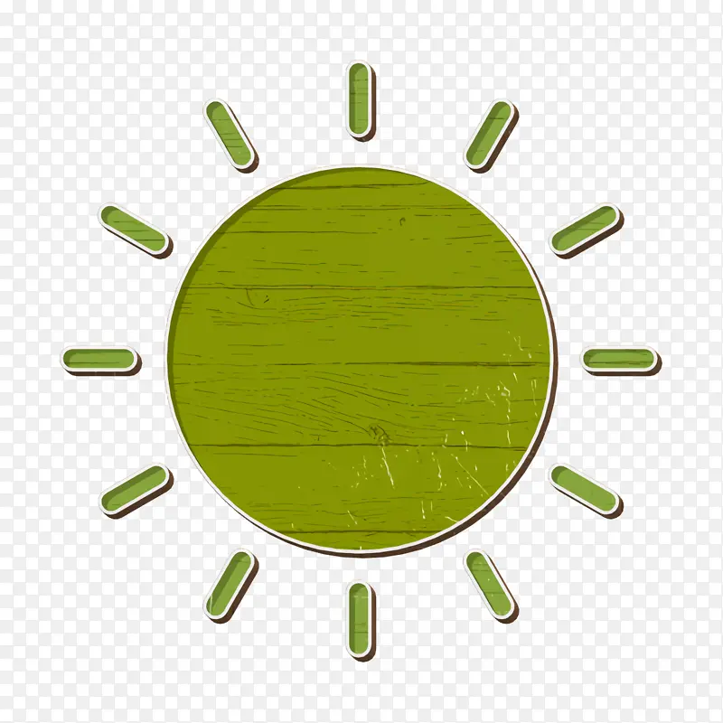 太阳图标 阳光图标 绿色