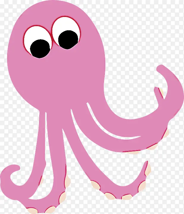 粉色章鱼卡通海洋无脊椎动物太平洋巨型章鱼