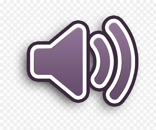 扬声器图标 界面图标 紫色