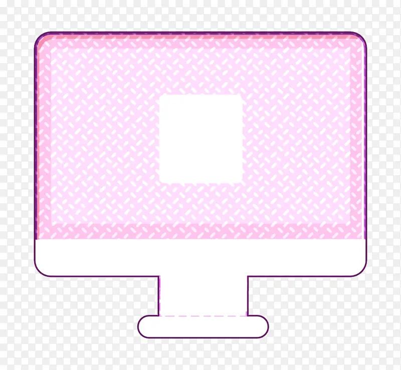 基本平面图标 粉色 矩形