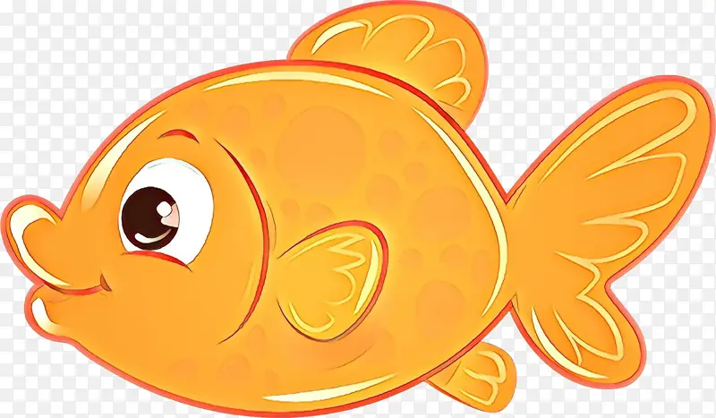 卡通 橙色 鱼