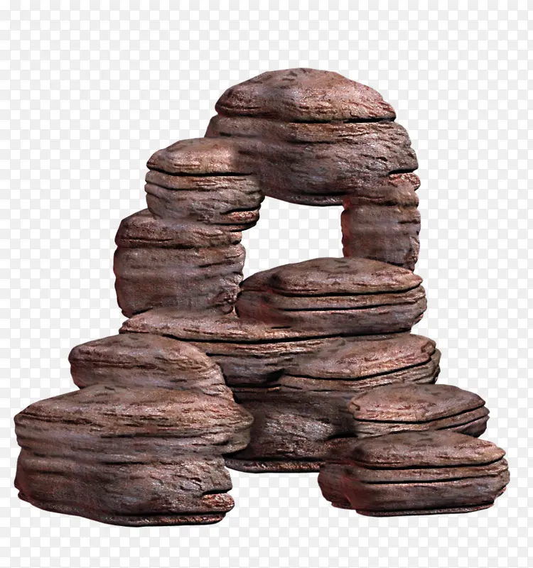 岩石 雕塑 木材