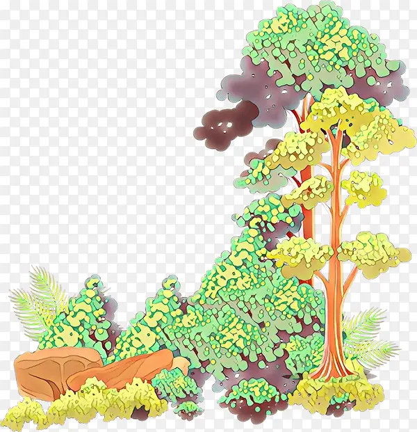 卡通 植物 树