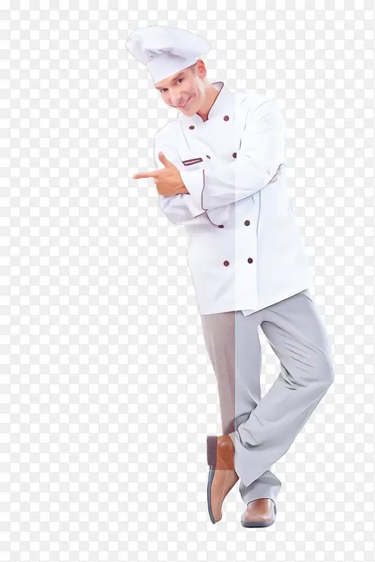 白色 服装 厨师制服