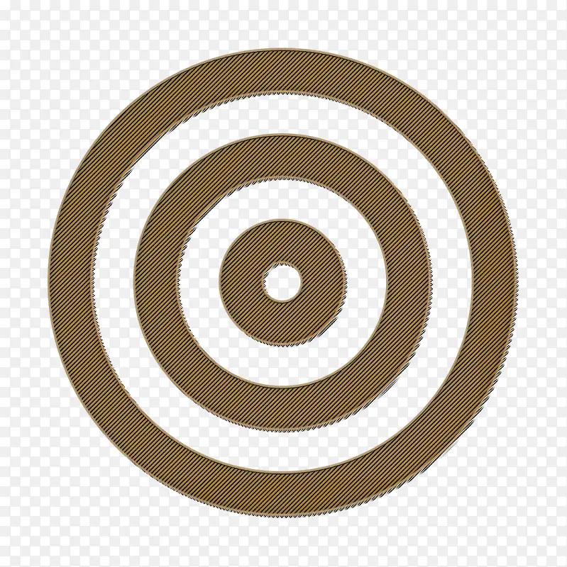 目标图标 棕色 圆形