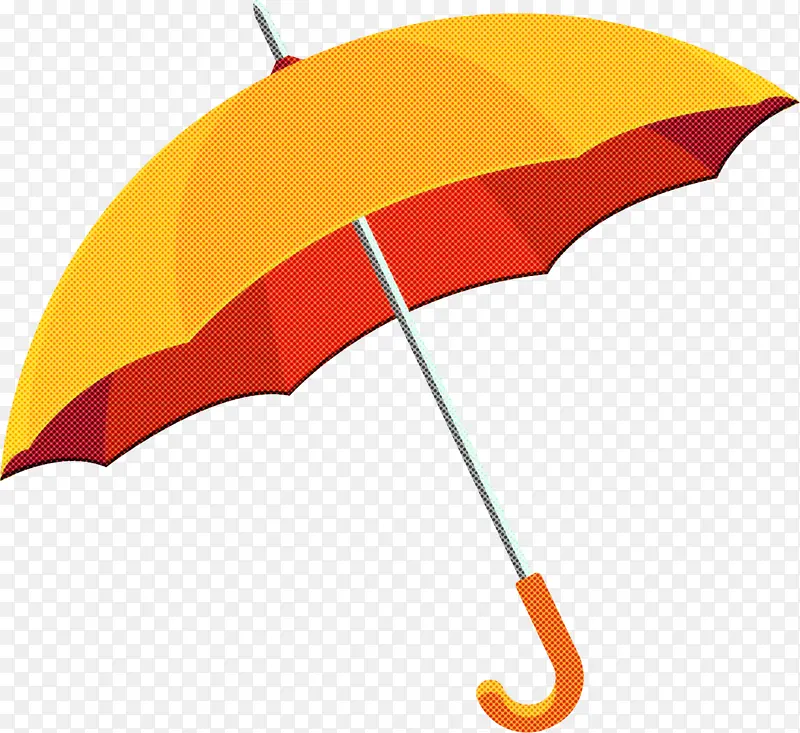 雨伞 橙色 红色