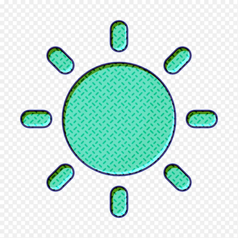 太阳图标 网页设计开发界面图标 绿色